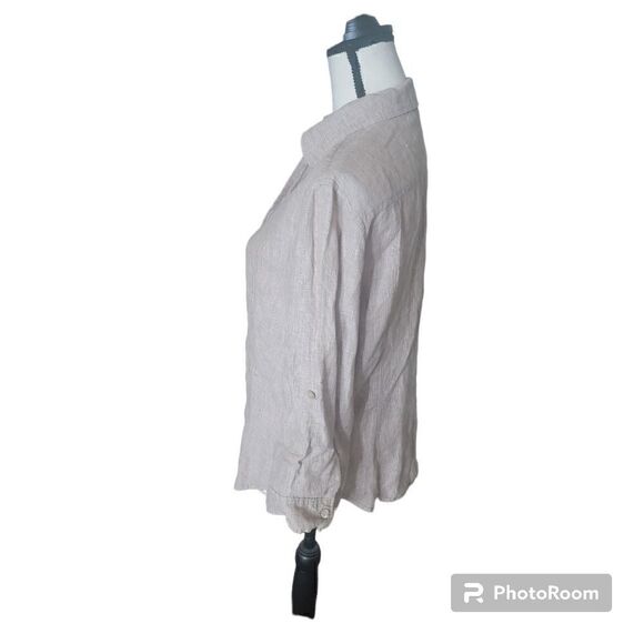 Fresh Produce 100% Linen Button Up Top. Size S. - Picture 4 of 8